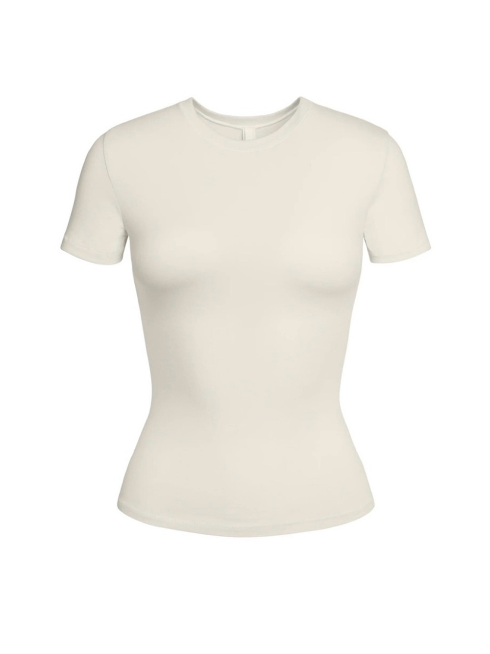 SKIMS Cotton Jersey Fitted Crew Neck T-
Shirt in Bone size S